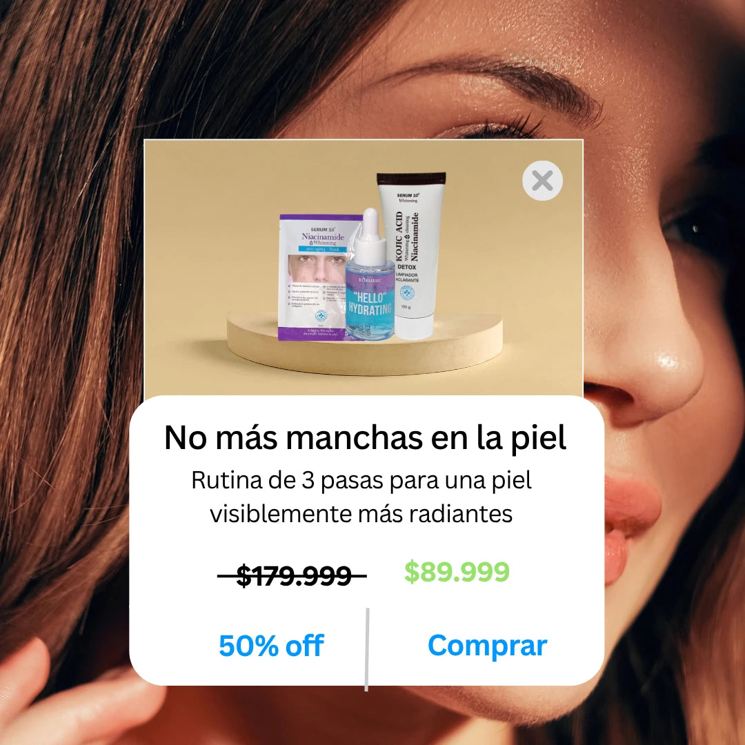 KIT ACLARANTE E HIDRATANTE DE 3 PASOS