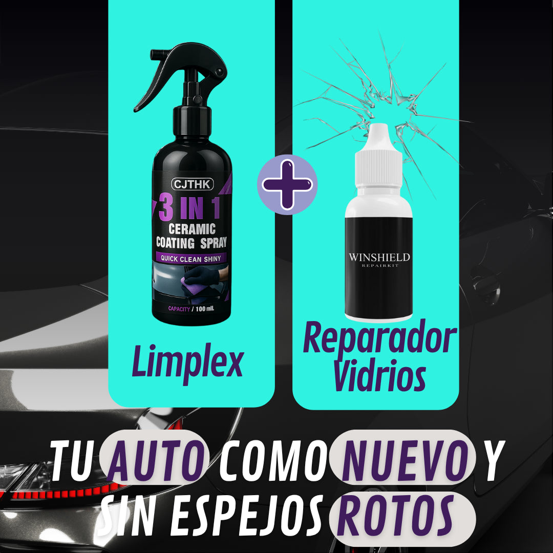 LIMPLEX - Spray 3 en 1 para autos