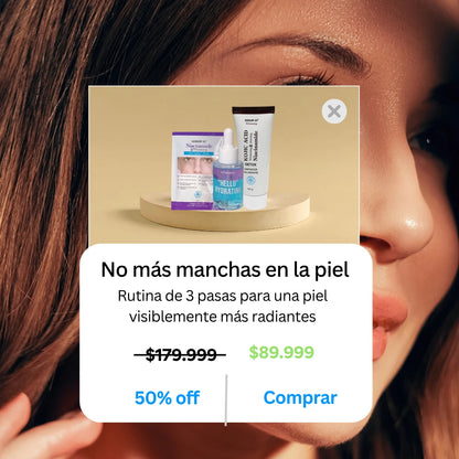 KIT ACLARANTE E HIDRATANTE DE 3 PASOS