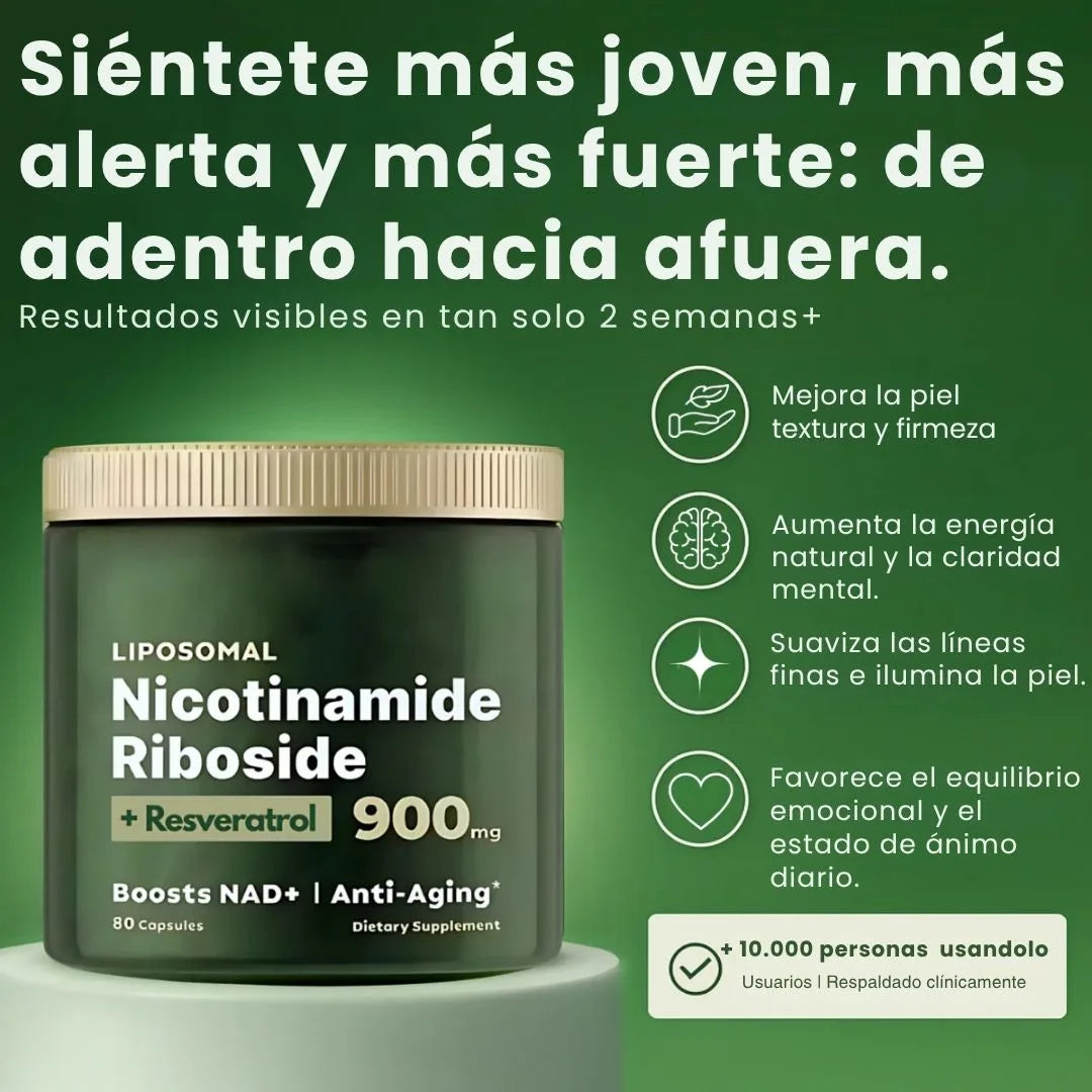 NAD+ NR 900 | COMPLEJO ANTIENVEJECIMIENTO LIPOSOMAL